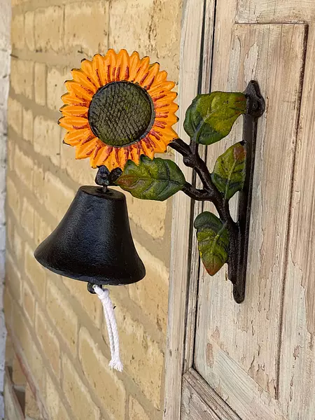 Campana De Hierro Con Girasol