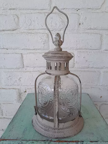 Farol Colgante De Vela Retro Con Apariencia De Óxido