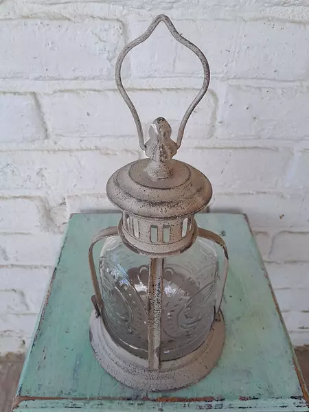 Farol Colgante De Vela Retro Con Apariencia De Óxido