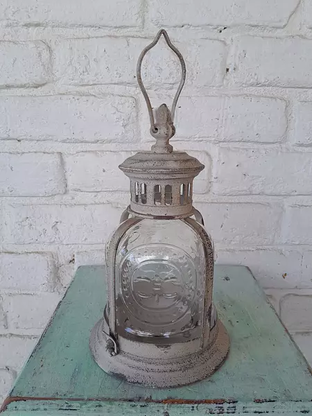 Farol Colgante De Vela Retro Con Apariencia De Óxido