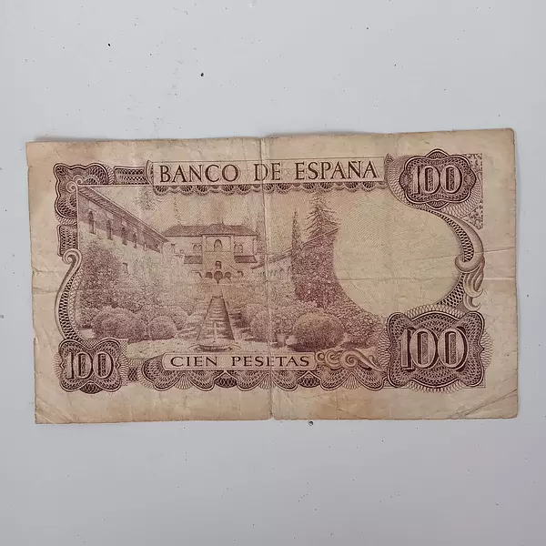 Billete Español 100 Pesetas 1970