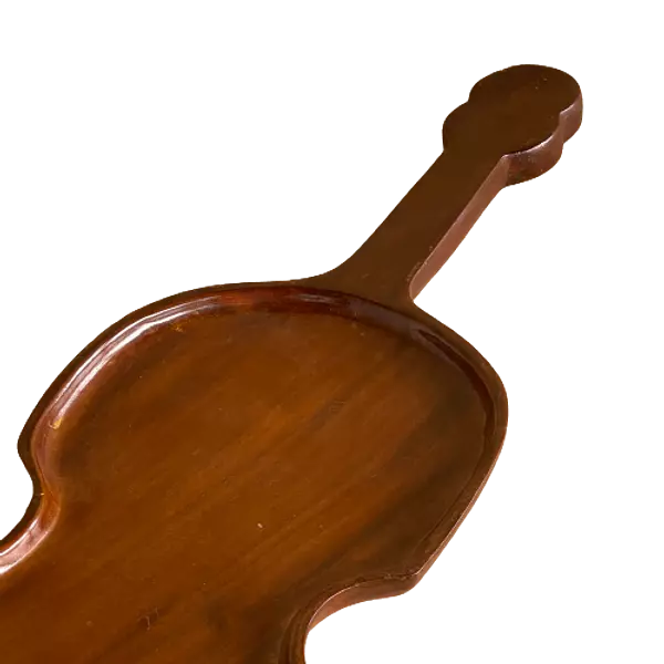 Bandeja De Madera Con Forma De Violín