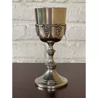 Caliz Italiano Peltre Racimos De Uvas