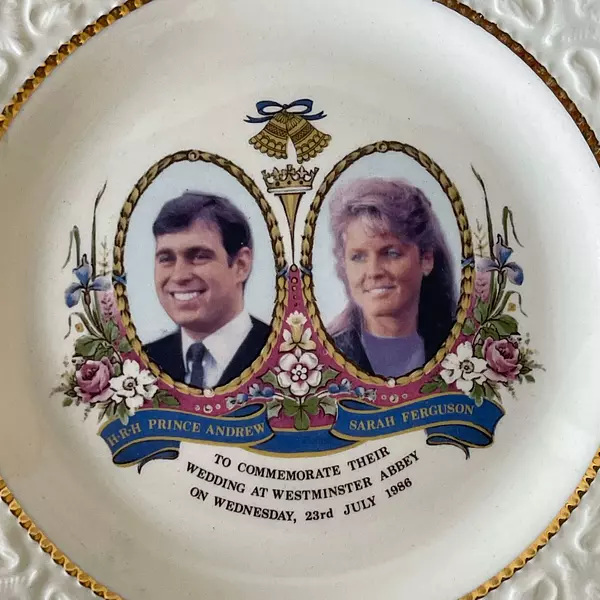 Plato Inglés Boda Principe Andrew Y Sarah Ferguson 1986