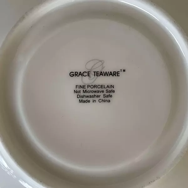 Taza Y Plato Rosas Y Pájaros Grace Teaware