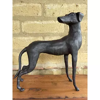 Figura De Perro Galgo En Hierro
