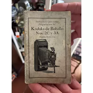 Manual Kodaks De Bolsillo Nos. 2c Y 3a Usa 1930