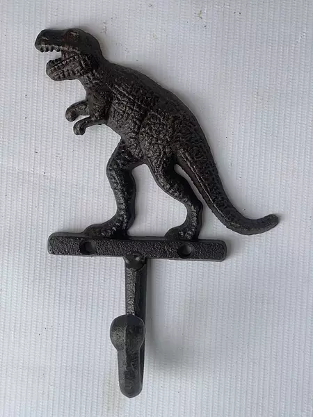 Percha De Hierro Fundido Con Forma De Dinosaurio