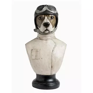 Busto De Perro Piloto En Resina
