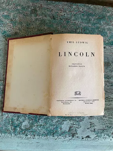 Libro Lincoln De Emil Ludwig 1940