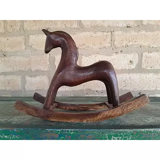 Caballo Tallado En Madera Artesanal