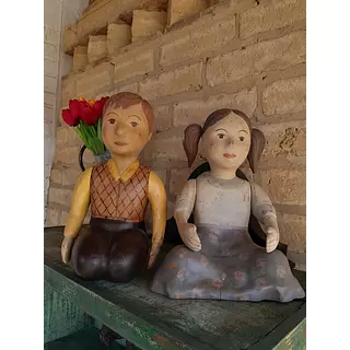 Figuras Españolas Talladas En Madera 1940
