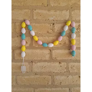 Guirnalda De Huevos Con Purpurina Pastel