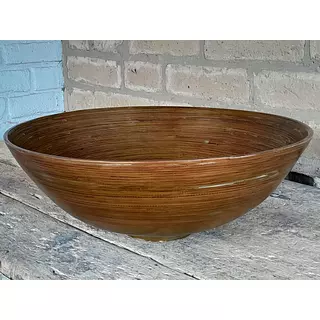 Bowl Grande Redondo En Bambú