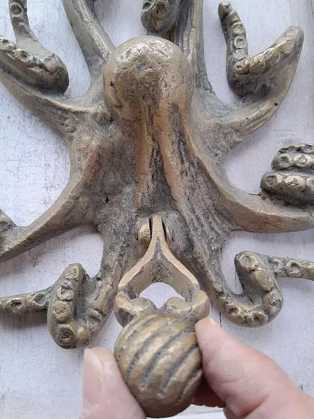 Aldaba De Pulpo En Bronce