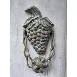 Aldaba De Frutas En Bronce