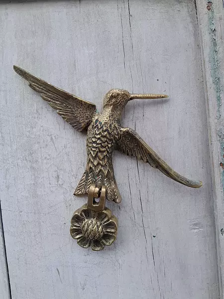 Aldaba Colibrí En Bronce