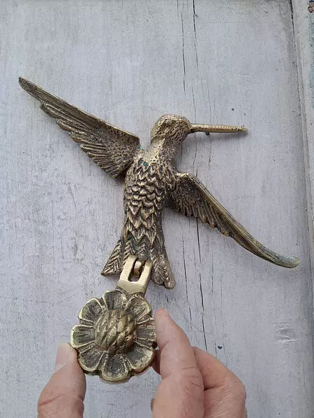 Aldaba Colibrí En Bronce