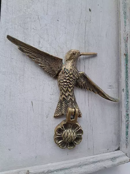 Aldaba Colibrí En Bronce