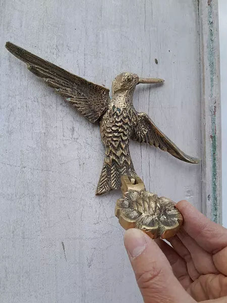 Aldaba Colibrí En Bronce