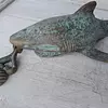 Aldaba Tiburón En Bronce Patinado