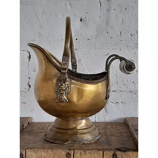 Pequeño Cubo De Cobre Manija En Cerámica Delft