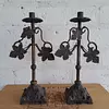 Candelabros De Viñedo X 2 Enredadera Hojas De Parra 1980