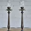 Candelabros Palmera De Bronce Con Brisero