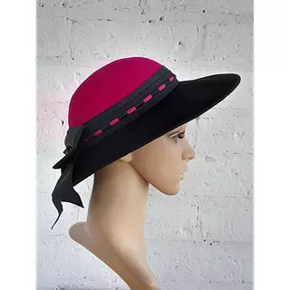 Sombrero Michael Howard Con Cinta Gros Grain Usa 1980