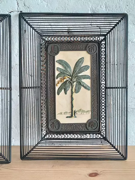 Cuadros X 2 De Palmera En Alto Relieve Italianos