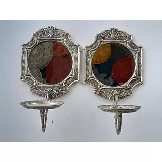 Porta Velas Con Espejo India 1980