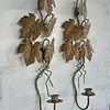 Candelabro Hojas De Uva De Pared X 2