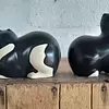 Pareja De Gatos De Porcelana - Saleros