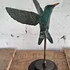 Figura De Colibrí Verde Patinado