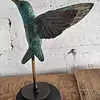 Figura De Colibrí Verde Patinado