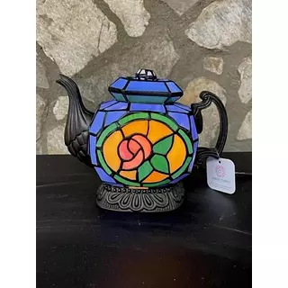 Lámpara En Forma De Tetera Estilo Tiffany