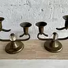 Candelabros X 2 De Bronce Estilo Art Déco 1950