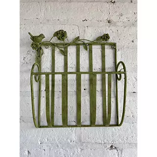 Bolsillo De Pared Pájaro Metálico