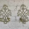 Pareja Candelabros De Pared En Hierro Forjado