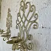 Pareja Candelabros De Pared En Hierro Forjado