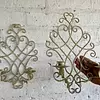 Pareja Candelabros De Pared En Hierro Forjado