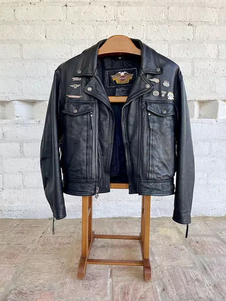 Chaqueta Harley Davidson Talla L Con 8 Escudos 1990