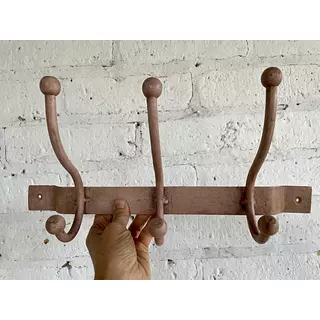 Perchero 3 Ganchos Con Apariencia Envejecida