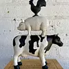 Figura De Granja Vaca, Cerdo Y Gallo