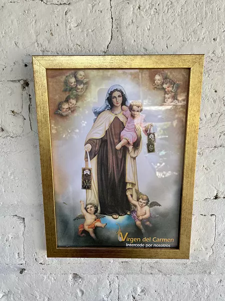 Cuadro Virgen Del Carmen Enmarcada