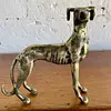 Figura De Perro Galgo Metálico