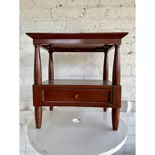 Mesa Auxiliar Madera Flor Morado