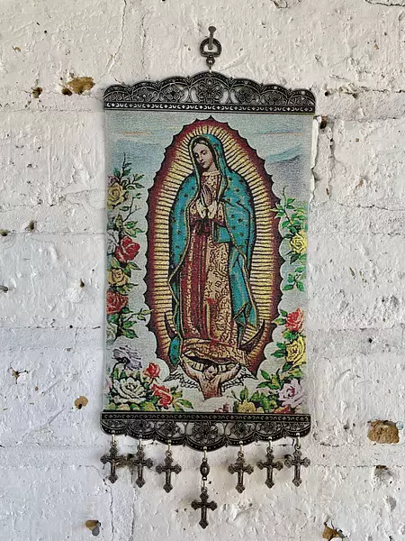 Gobelino Virgen De Guadalupe 20 X 46 Cm