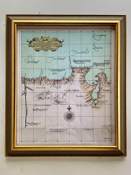 Réplica Mapa India Occidental Colombia Y Venezuela De 1605