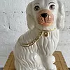 Perro Porcelana Estilo Staffordshire Cabeza Hacia La Derecha